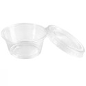Salseras de Plástico con Tapa 60cc Transparentes