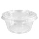 Salseras de Plástico con Tapa 100cc Transparentes