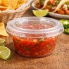 Salseras de Plástico con Tapa 100cc Transparentes
