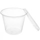 Salseras de Plástico Transparentes con Tapa 165ml (6 Uds)