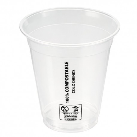 Vasos Biodegradables PLA 220ml Transparentes (50 Uds)