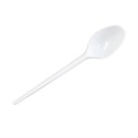 Cucharitas de Plástico Postre / Café Blancas 12,5cm (100 Uds) 