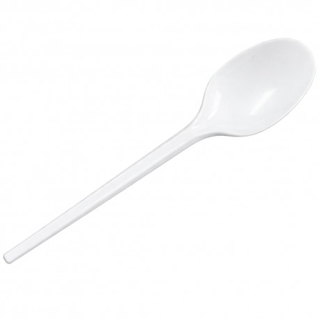 Cucharas de Plástico Blancas 16,5cm (2.000 Uds)