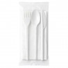 Set de Cubiertos, Tenedor, Cuchara, Cuchillo y Servilleta (25 Uds) 