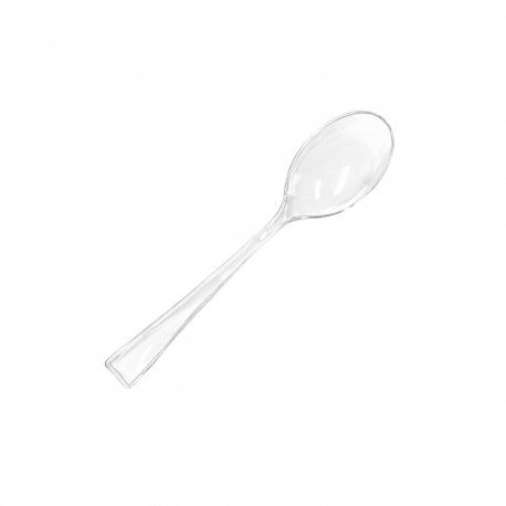 Cucharitas de Plástico PS Transparentes Calidad 10cm