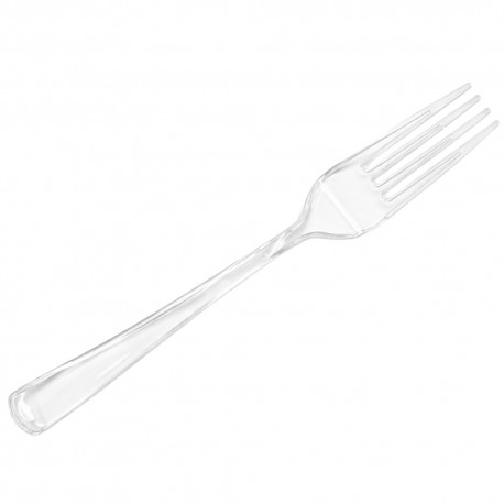 Tenedores Luxe Transparentes Plástico PS 180mm 