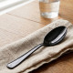 Cucharas Luxe Negras Plástico PS 17,5 cm 