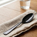 Cucharas Luxe Negras Plástico PS 17,5 cm 