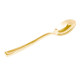 Cucharitas Postre de Plástico Metalizadas Doradas 13cm (8 Uds)