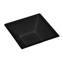 Cuencos de Plástico Cuadrados Negros 12cm (576 Uds)