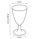 Copas de Plástico PS Agua/Vino 220ml Transparente (144 Uds)