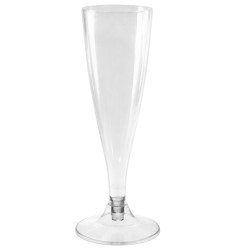 Copas de Cava Flauta de Plástico PS Transparente 140 ml (4 Uds)