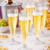 Copas de Cava Flauta de Plástico PS Transparente 140 ml (144 Uds)