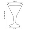 Copas Cocktail de Plástico PS 180ml Transparentes (72 Uds)