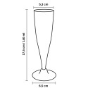 Copas de Cava Flauta de Plástico PS Pie Negro 140ml (4 Uds)