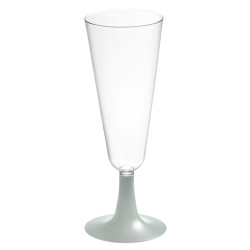 Copas de Cava de Plástico PS 150ml Pie Plata (168 Uds)