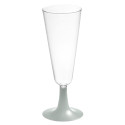 Copas de Cava de Plástico PS 150ml Pie Plata (168 Uds)
