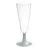 Copas de Cava de Plástico PS 150ml Pie Plata (168 Uds)