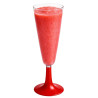 Copas de Cava de Plástico PS Pie Rojo 150 ml (500 Uds)