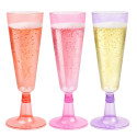Copas de Cava de Plástico PS Colores Surtidos 150ml (24 Uds)