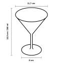 Copas Cocktail Martini Reutilizables Plástico Duro Tritán 300ml (4 Uds)