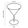 Copas Cocktail Martini Reutilizables Plástico Duro Tritán 300ml (4 Uds)