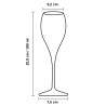 Copas Cava Pinot Reutilizables Plástico Duro Tritán 180ml (12 Uds)