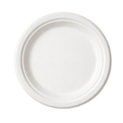 Platos Biodegradables Caña de Azúcar Postre 17cm (50 Uds)