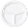 Platos Biodegradables Tres Compartimentos Caña de Azúcar 26cm (50 Uds)