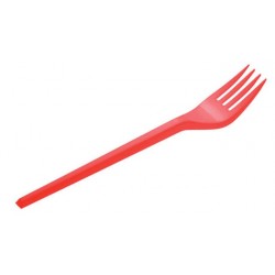 Tenedores de Plástico Rojos 16,5cm (540 Uds)