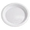 Platos de Plástico PS Hondos Plus Blancos 22cm