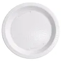 Platos de Plástico PS Hondos Plus Blancos 22cm (50 Uds)