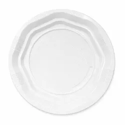 Platos de Plástico PS Llano Plus Blancos 20,5cm (50 Uds)