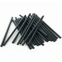 Pajitas de Plástico PP Reutilizables Negras Rectas Ø8mm x 15cm (250 Uds)