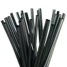 Pajitas de Plástico PP Reutilizables Negras Rectas Ø7mm x 18cm (3.000 Uds)