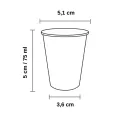 Vasos de Cartón Blanco Café Mini/Degustación 75ml Ø5,1cm (50 Uds)