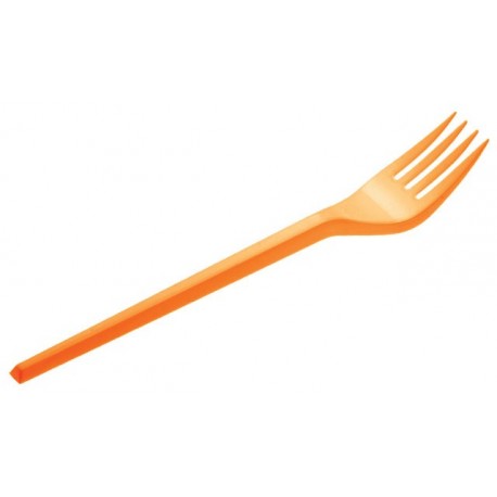 Tenedores de Plástico Naranjas 16,5cm (540 Uds)