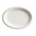 Platos Biodegradables Ovales Caña de Azúcar 26x19cm (25 Uds)