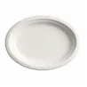 Platos Biodegradables Ovales Caña de Azúcar 26x19cm (25 Uds)