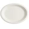 Platos Biodegradables Ovales Caña de Azúcar 32x25cm (25 Uds)