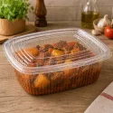 Envases con Tapa Plástico PP "Microondas" 2.000ml (50 Uds)