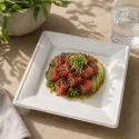 Platos Cuadrados Biodegradables Caña de Azúcar 16x16cm (50 Uds)