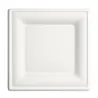 Platos Cuadrados Biodegradables Caña de Azúcar 20cm (50 Uds)