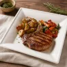 Platos Cuadrados Biodegradables Caña de Azúcar 26cm (500 Uds)
