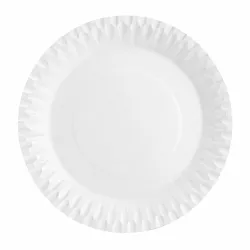 Platos Biodegradables de Cartón Blanco 23cm (50 Uds)