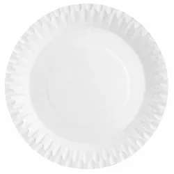 Platos Biodegradables de Cartón Blanco 28cm (250 Uds)