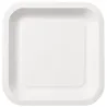 Platos Biodegradables de Cartón Blanco Cuadrados 26cm (250 Uds)
