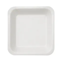 Platos Biodegradables de Cartón Blanco Cuadrados 20cm (500 Uds)