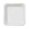 Platos Biodegradables de Cartón Blanco Cuadrados 20cm (500 Uds)