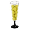 Copas de Cava de Plástico PS CON TAPA 150ml Pie Negro (500 Uds)